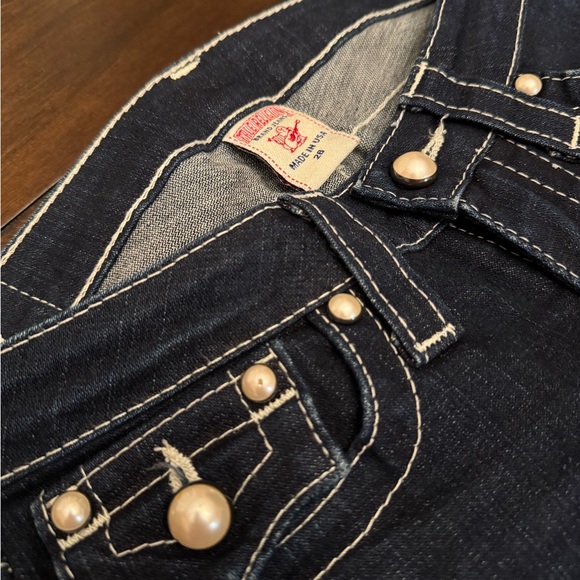True Religion World Tour Billy Low Rise Pearl Button Denim Jeans Size 26 - Picture 6 of 10